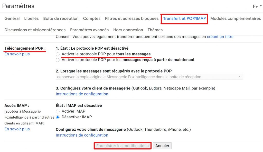 comment restaurer sa boite mail gmail