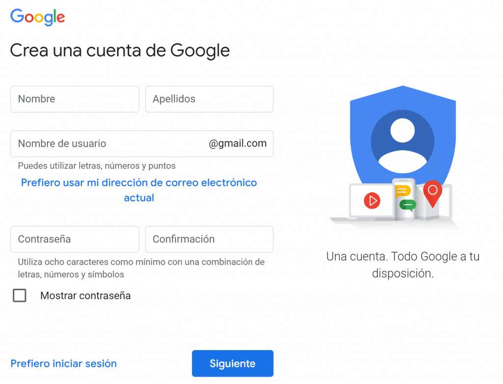 azafata Luminancia Permanecer Cómo puedo crear una cuenta de Gmail? - Cleanfox