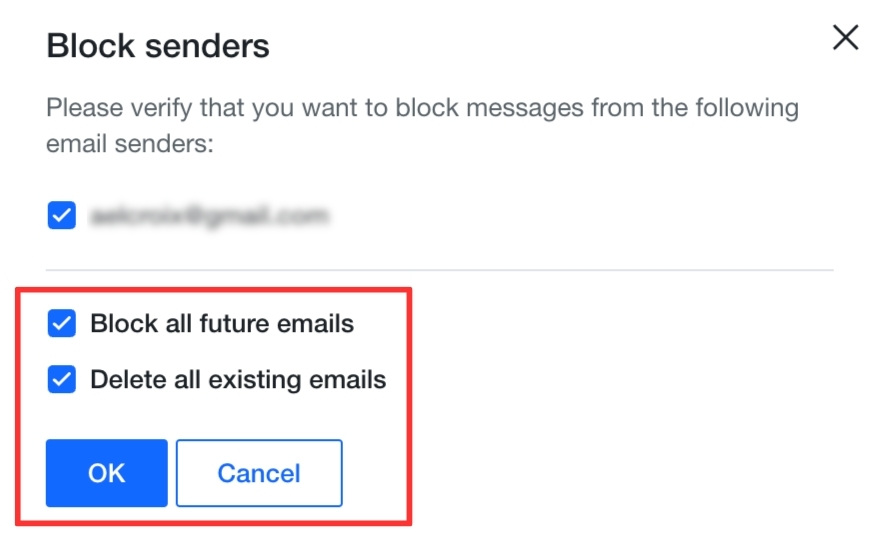 block sender yahoo