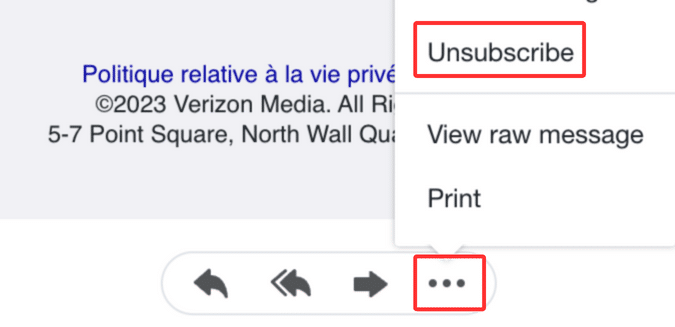 unsubscribe from spam yahoo