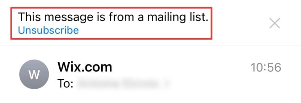 unsubscribe button apple mail